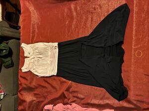 Womens Two Tone Pink Black Pleated Bodice Sleeveless Cocktail Dress Formal
